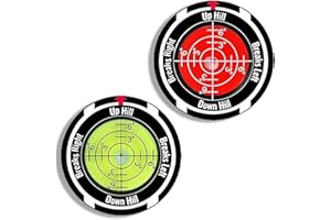 QUANXILXU 2-Pack Golf Ball Marker,Green Reader with Hat Clip, High-Precision Putting Aid for Accurate Reads, Unisex Golf Accessory Gift for Men and Women (Red/Green)