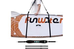 FunWater SUP Correa de hombro ajustable para SUP Paddleboard, kayak, canoa y longboard accesorios, accesorios para tabla de transporte
