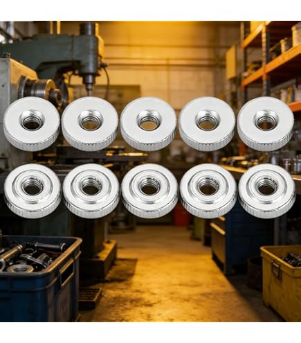 2 Écrous Moletés M4 – Boutons Ronds Avec Collier – Inox 304 Acier – Marque Uxcell – Neuf