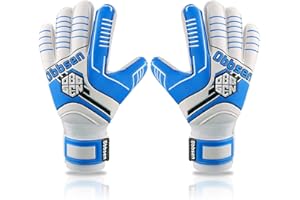 Obbsen Torwarthandschuhe mit Fingersave | Fußball Handschuhe Torwart mit Extra Starkem Grip | Größe 5-7 für Kinder Jugendliche, Größe 8-10 für Herren Damen