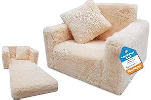 Odolplusz Fotel dziecięcy, składany, mini fotel, krzesło dziecięce, przytulny fotel | meble dziecięce do pokoju dziecięcego | kolor beżowy