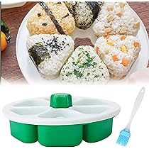 ChasBete Kit De Moule à Sushi Triangle + 100 Emballages Onigiri Jetables + Rubans D'étanchéité