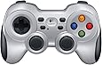Logitech F710 kabelloses Gamepad, Spiele-Controller mit Konsolenartigem Layout, 4 Tasten D-Pad, Komfortable Griffflächen, PC - Grau/Schwarz