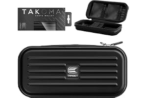 Target Darts Takoma Dart Case Wallet, Regular Size, Black | Store 3 Fully Assembled Darts & Accessories | Dart Holder with Zi