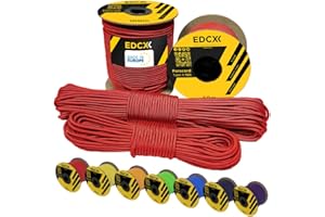 EdcX 3 mm Nylon Paracord 425 (15, 30, 50 And 100m) – 3 mm Type II, 100% Nylon Rope, 3 Strand Rope, 3 mm Nylon Rope in Many Colors