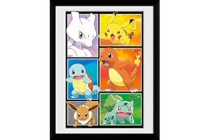 GB eye PFC3285 Tableau imprimé Pokémon Motif floral 30 x 40 cm