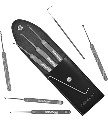 MULTIPICK Elite 13-delige lockpicking-set, 13-delig, 0,6 mm, lockpick-gereedschap, sloten kraken, inclusief spanner, slotpicking, professionele lockpicking-set, professionele lockpicking-kit