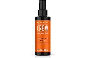 AMERICAN CREW Matowy spray z glinki w sprayu, 150 ml, pochłaniający olej w sprayu dla mężczyzn, produkt do włosów o średniej i mocnej przyczepności, produkt do stylizacji zapewnia optymalną