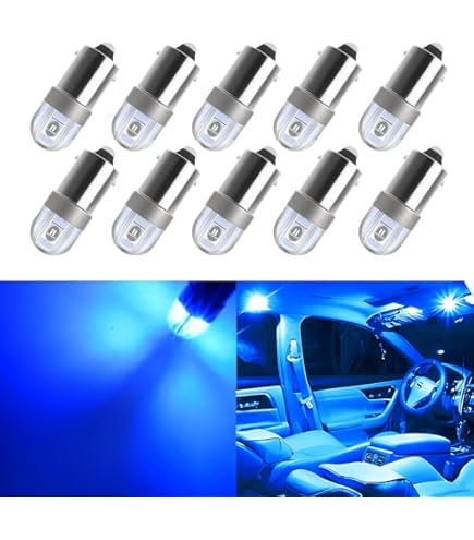 PHINLION BA9S Blue LED Light Bulbs, Super Bright 2835 5-SMD - View #7