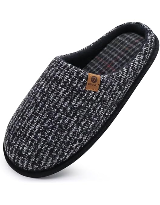 LIUZH Katoenen pantoffels heren winter thuis indoor antislip zachte bodem warme thuis pantoffels (Color : A, Size : 42/43