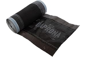 DAPRONA 5m Bande de Faîtage Alu Super Vent 340mm Marron RAL 8017, Colle Butyle