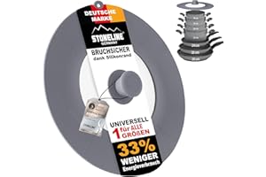 Stoneline®, set universale di coperchi in vetro (con plastica), Vetro, silicone, Grau, 16/18/20/22/24/26/28