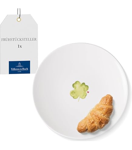 Villeroy &amp; Boch Piatto Da Colazione Happy Birthday - Porcellana Premium, 21x21cm, Lavabile In Lavastoviglie