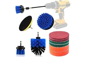 WIVMYPOG Brosses pour Perceuse,12pcs Brosse Nettoyage Perceuse pour éponge avec Rallonge de Scrub Brosse pour Mortier de Joint, Lavabo, Cuisine,Canapé, Coins