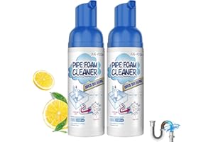 GEAANEN Detergente per Scarichi 2PCS Detergente in Schiuma per Scarichi di Scarico Detergente in Schiuma di Scarico Adatto per Lavelli Wc Lavandini Vasche da Bagno(60 ml)
