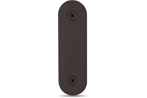 SHUS LIVE Doorbell Cover Plate, Metal Doorbell Blanking Plate Cover, Doorbell Button Cover Chime Guard Plate, Doorbell Faceplate Hole Cover, Weather Resistant, Easy Installation, Aesthetic Decoration - Brown