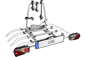‎EUFAB EUFAB 11514 Fahrradträger LUKE, E-Bike geeignet, Diebstahlschutz, für 4 Fahrräder, für Anhängerkupplung, Silber, Grau