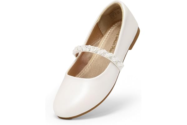 DREAM PAIRS Barn platta skor ballerinaskor flicka Mary Jane med prinsessrem platta skor skolskor flickor SERENA-100-KIDS-E