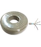 O&W Security Telefonkabel 100 m J-Y(ST) Y – 8-adrig (4x2x0,6 mm) rund, extra Alu-Abschirmung, flexibel, für Innen & Außen, Aufputz/Unterputz, grau
