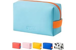 SOLI2 Neceser Organizador Maquillaje-Estuche Bolsa Viaje- Cosmeticos Almacenar - Aseo Mujer- Pequeño (Azul Claro)