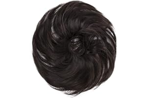 CAISHA Parrucchino Elastico Disordinato Leggermente Ondulato Naturalmente Fibra Sintetica Marrone G5B