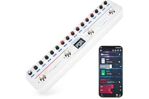 FLAMMA FB200 Intelligent Bass Multi-Effects Processor Pedal with 40 Presets 10 AMP Models 10 CAB Simulations 9 IR Slots 40 Rhythm Styles, Mod, Reverb, Tuner, APP Control, OTG Recording