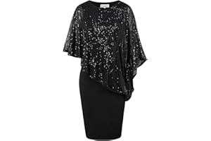 Hanna Nikole Women's Plus Size Cape Chiffon Dress Cocktail Formal Party Pencil Dress