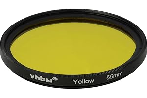 vhbw Universellt färgfilter gult för kameralinser med 55 mm filtergänga – gult filter
