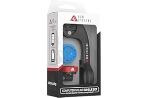 KOM Cycling CM06 Support d'ordinateur GoPro à libération Rapide pour Ordinateurs de vélo Wahoo et Garmin Support vélo Compatible avec Edge 1040, Elemnt Roam et Autres