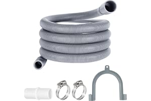 AFAIK Ablaufschlauch für Waschmaschinen Abwasserschlauch Verlängerung 2M x 20mm waschmaschinenschlauch Universal Abwasserschlauch Verlängerung Set für Waschmaschine Geschirrspüler Trockner 20mm (2M)