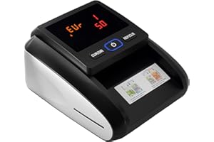 JEVX Detector Billetes Falsos 2025 y Contador de Billetes - Maquina Contar Dinero, Comprobador - Contadora para Billete Euro y Dólar