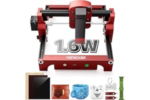 Laser Graviermaschine, Woxcker S1 1.6w Mini Tragbare Lasergravurmaschine für DIY, Holz, Papier, Blatt, Acryl, Leder usw. 130mm*130mm für Anfänger