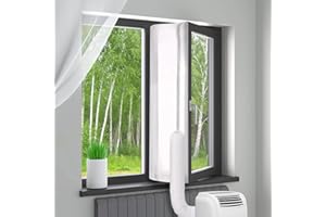 Maylove 600 cm Fensterabdichtung für Mobile Klimaanlagen, Wäschetrockner und Ablufttrockner, AirLock zur Befestigung an Fenstern, Dachfenstern, Fensterflügeln, ohne Bohrlöcher erforderlich