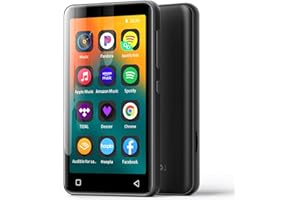 innioasis 80GB MP3 Player with Bluetooth and WiFi, MP3 Spotify Player with Pandora,Amazon Music,Audible, 4" Touch Screen Android Streaming MP3 MP4 Player for Kids (Black)