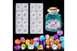 Rolin Roly 2PCS Stampi Casting in Resina Irregolari Stampi Silicone Epossidiche Stampo Cristallo Multi-Sfaccettatura Muffa dei Gioielli della Geometrica Decorazione Regalodiy Craft