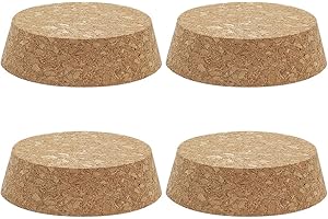 BENECREAT 4 tapones de corcho cónicos, 78~90 mm, tapas de botellas de corcho de madera blanda natural para vinos, botellas decorativas, vasos, arte, manualidades