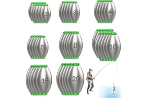 ARTGUTS 50 Stück Dropshot Blei, Abnehmbare Angel Blei Set, mit Silikonstöpsel Angelzubehör,Gegen KorrosionAngelgewichte für Angeln für Hochsee Bootsangeln Strandangeln (2/3/4/5/8/10/15/20g 8 Größen)