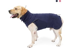 LIANZIMAU Hundepullover Grosse Hunde Fleece Hundemantel Fleecejacke Wintermantel Hunde Pullover für kleine mittelgroße große Hund Warm Hundejacke Wolters Hundemantel