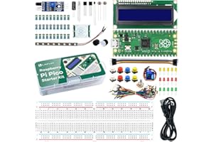 LAFVIN Basic Starter Kit for Raspberry Pi Pico, with Breadboard, 1602,Support Python, C, Java with Tutorail