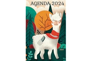 Alpaca Diario-Agenda 2024 / Settimanale / Copertina rigida / formato A5 in italiano: Alpaca Paride