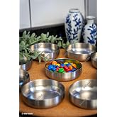 6'lı 304 Kalite Paslanmaz &Ccedil;elik 8,5 cm | Mini &Ccedil;erezlik | Sosluk | Lokumluk | Sunum Kase Seti