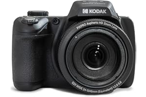 KODAK Pixpro AZ527 - Digitale Bridge-Kamera 20 MP, 52X optischer Zoom, BSI-CMOS-Sensor, 3-Zoll-LCD, Wi-Fi, Bildstabilisierung - Schwarz