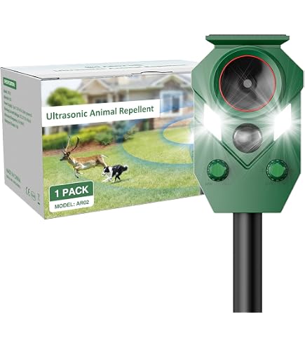 Fleau Garden Katzenvertreiber PRO – Solarbetrieben, Wasserdicht, Mit Ultraschall & Blinklicht, 360° Schutz
