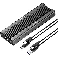 FIDECO M.2 NVMe SATA Hölje, PCIe USB 3.2 Gen2 M.2 SSD Externt Hårddiskhölje med 10Gbps Överföringshastighet, Stöder 2230 2242
