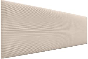 DHOME Cabecero de Pana Liso Alta Gama Moderno Cabezal Tapizado Cama Lujo Dormitorio Acolchado (Beige, 150 cm)