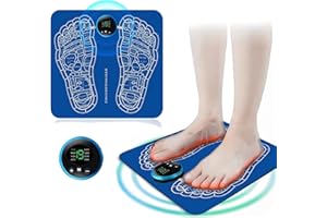 YOUKK EMS Fußmassagegerät,Fußmassagegerät Elektrisch,Faltbares und Tragbares Elektrisches Fußmassagegerät zur Durchblutungs-und Muskelschmerzlinderung,8 Modi und 19 Intensitäten(Charging Type)