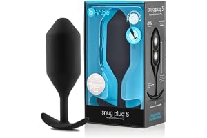b-Vibe Snug Plug 5, viktad analplugg i silikon, avancerad analplugg, vuxenprodukt, 350 g