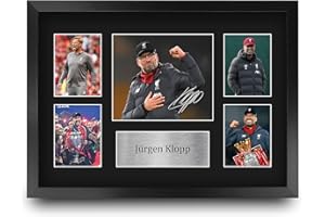 HWC Trading FR A3 Jurgen Klopp Liverpool Manager Printed Memorabilia Signed Autograph Photograph Presentation Display for Football Fans and Supporters - A3 Framed