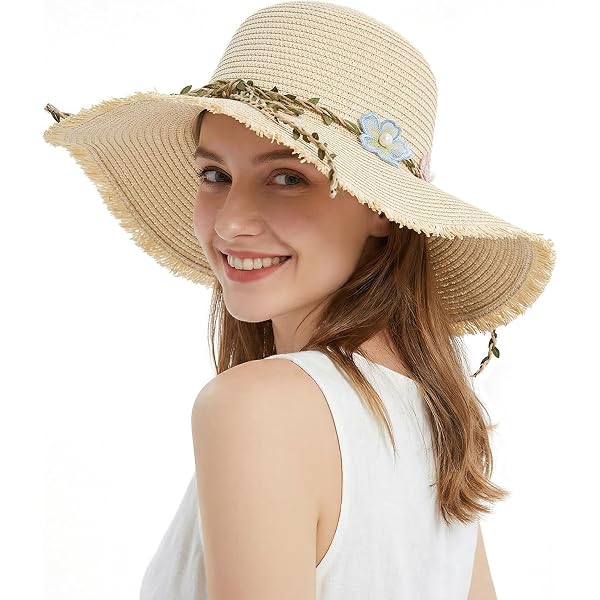 Cappello Da Sole In Paglia Per Donna: Grande, Floscio E Con Tesa Larga. Il Cappello Da Spiaggia Perfetto Per Le Tue Attività Estive All'Aperto. - 4