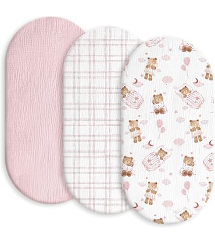 Dukal Spannbettlaken Oval - 100% Baumwolle Für Kinderwagen & Wiegen